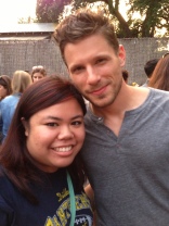 I apologized to Matt Lauria for wearing the wrong shirt, and he said, "Wrong side of the tracks, babe." DEAD.
